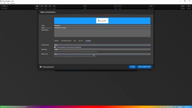 How to visualize a MongoDB schema in Moon Modeler
