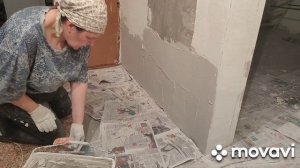 Выравнивание стены под плинтус