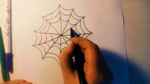 Как нарисовать рисунок на хэллоуин. Как нарисовать паутину и паука.