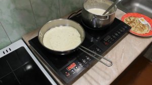 Приготовление блинчиков на индукционной плите Kitfort KT 109
