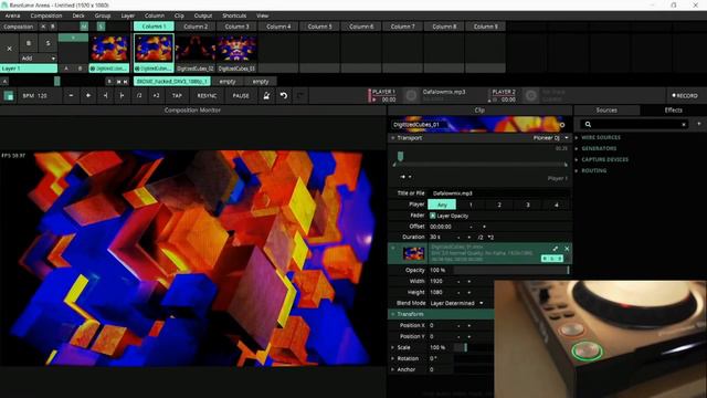 Pioneer DJ синхронизация аудио-видео с Resolume, TCNE, PRO DJ LINK BRIDGE. Скретчинг видео.