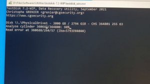 testdisk partition read error