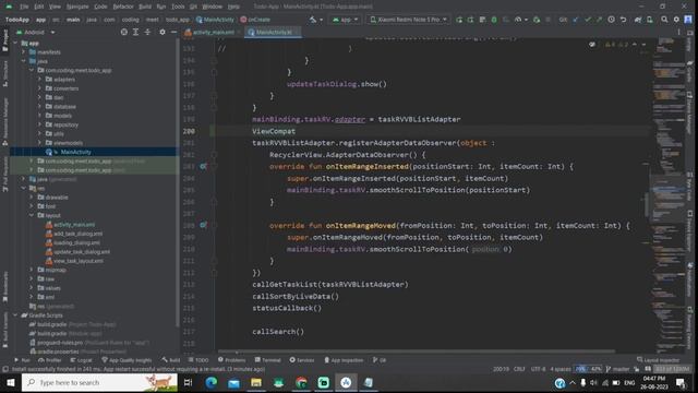 TODO/Note App - 14 | MVVM | Room DB | Nested Scroll View Recycler View | Android Studio Kotlin