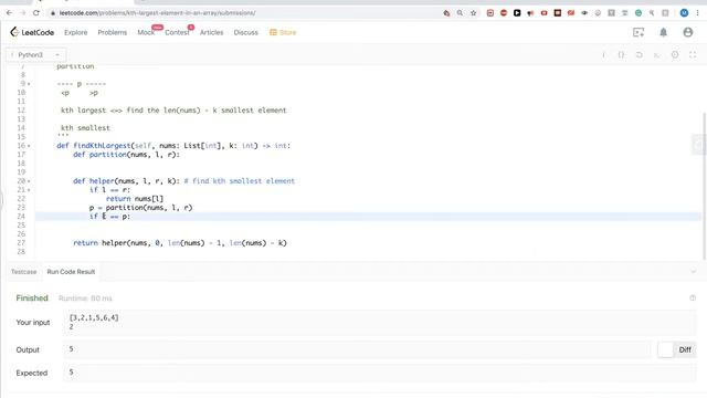 Leetcode 215: Kth Largest Element in an Array смотреть онлайн