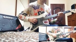 Цой " Пачка сигарет " Полный кавер в две гитары на Roland Cube Street EX (ритм, соло, бас, ударные)