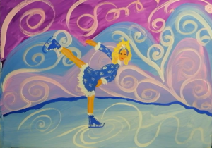 Как нарисовать Снегурочку - фигуристку