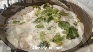 Сливочная паста с брокколи и курицей за 15 минут