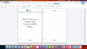 How To Remove Header and Footer In WPS Office