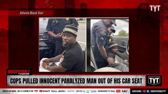 CLUELESS Cops Drag Innocent Paralyzed Man Out Of Car смотреть онлайн