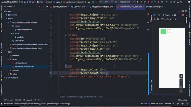RecyclerView(AndroidX 2020): Part 2 | Creating Recycler Adapter Class | Android Studio Tutorial смотреть онлайн