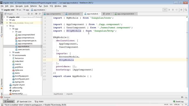 Урок 4. Сервер и сервисы в Angular 4