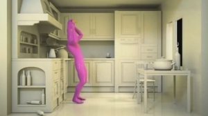 Розовый гусь смотрит в окно хочет понять почему так темно