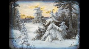 Русская зима (лаковая миниатюра)