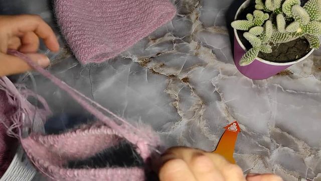 Шапка из Пуха норки готова #шапкаспицами #пухнорки #вязание_спицами
