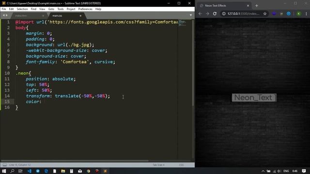 Pure CSS Neon Light Text Effects - Pure Css Tutorials - Css Text Effects