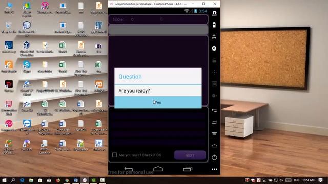 Demo game Python Quiz trên nền Android
