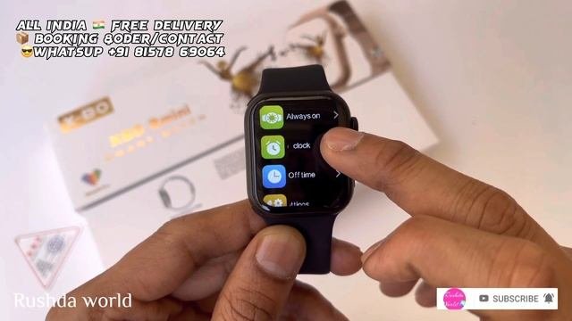 XBO 8mini Smart Watch /Clone-Bluetooth Call -Wireless Charging -Fitness Bracelet-Sport Band -41 MM