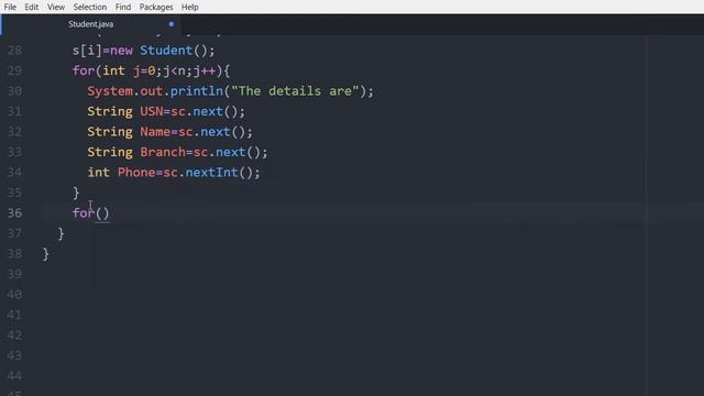 Displaying Student Details | USN, Name,Branch, Phone | Java Program смотреть онлайн