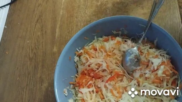 Салат с капустой и болгарским перцем быстрого приготовления. Маринованная капуста.
