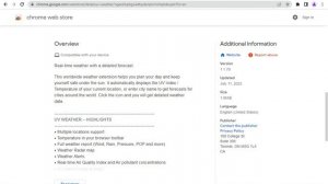 UV Weather Chrome Extention