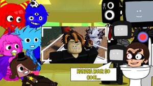 Skibidi toilet(gacha)+Garten of Banban react to Skibidi toilet 54 & Buur Roblox (MEMES)Funny Moment