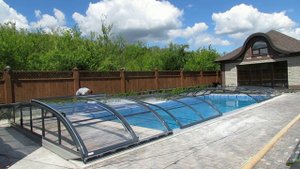 Павильон для бассейна ALUTEN Standard p-01. Профиль Антрацит