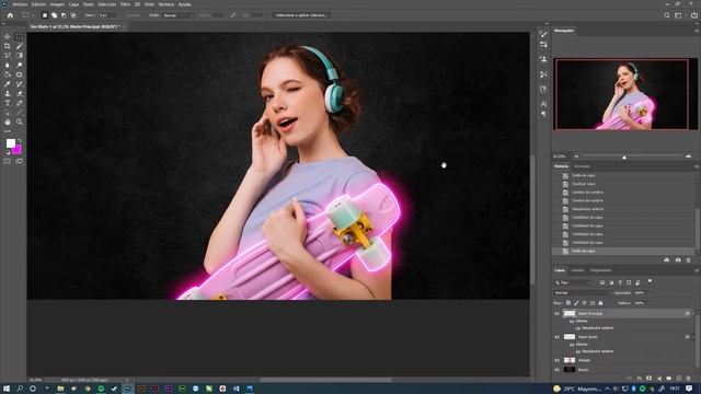 FÁCIL Y RÁPIDO ? CYBERPUNK ? doble iluminación 2022 CS6 TUTORIAL EFECTO NEON Photoshop смотреть онлайн