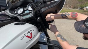 Victory Cross Country Lower Fairing Wind Deflector Install