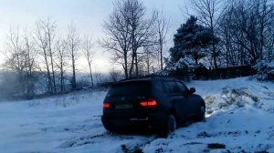 Покатушки BMW X3 E83, снежная целина