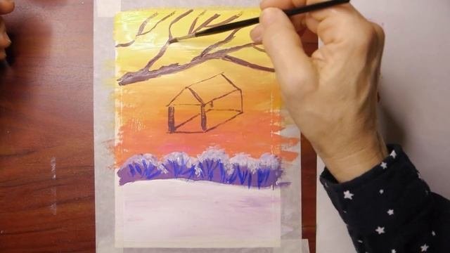 Кормим птиц//рисуем кормушку