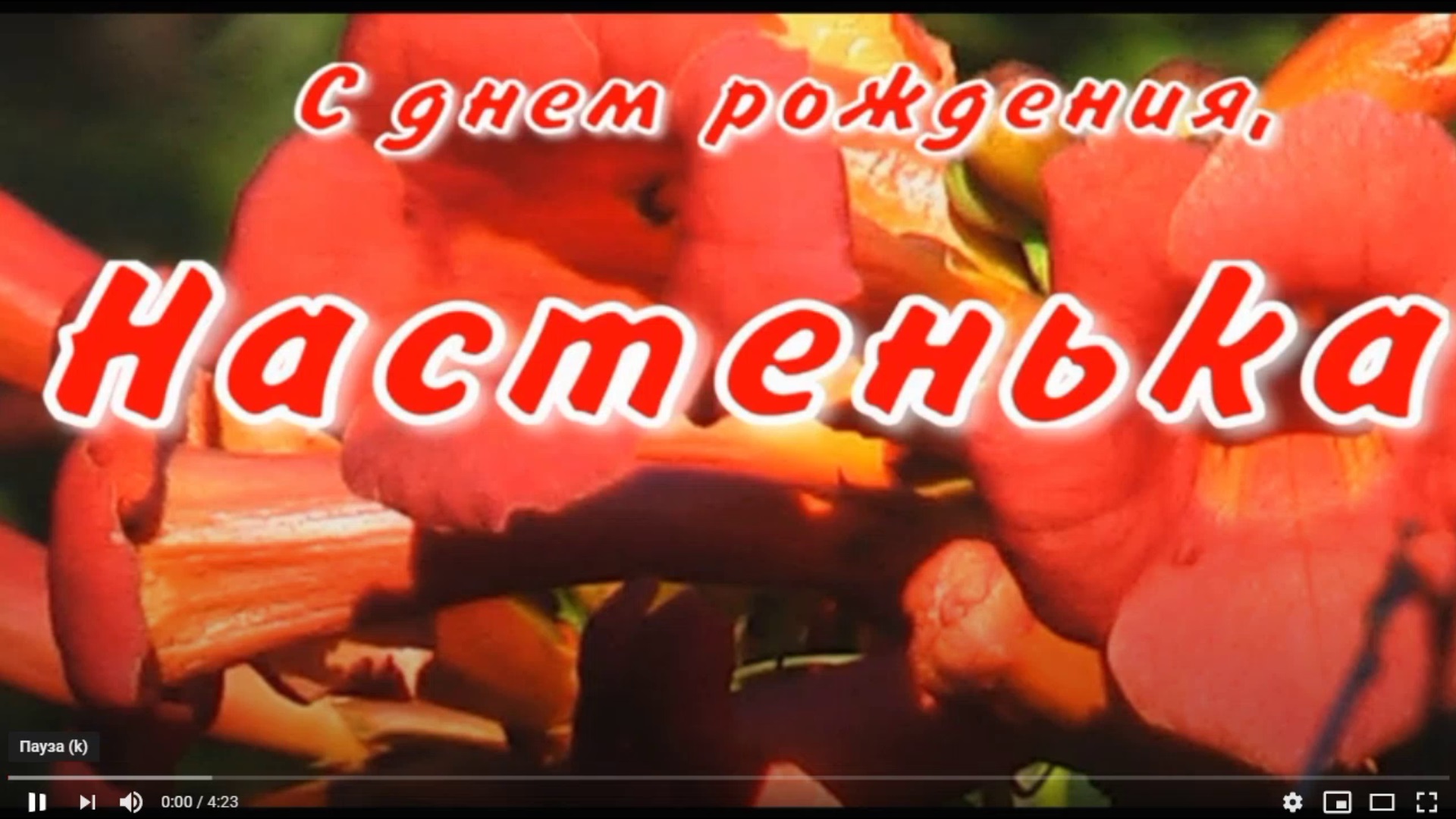 Настюха с днем рождения