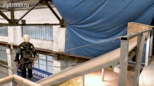 Работа методом маятника на скатной кровле