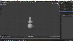 НОВОГОДНИЙ СНЕГОВИК В BLENDER 2.91 ЗА 5 МИНУТ!