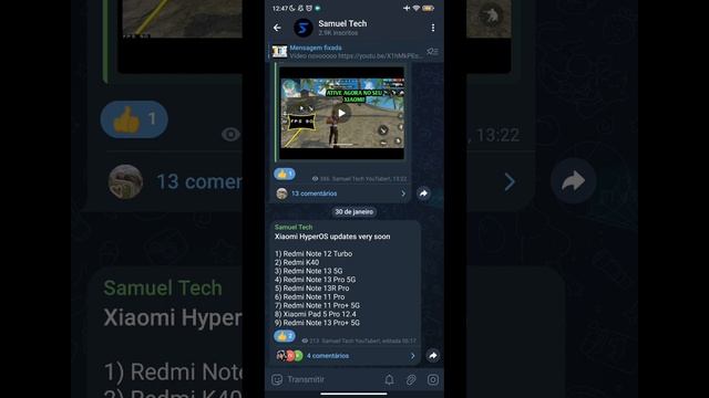 PRÓXIMO CELULARES DA XIAOMI QUE VÃO RECEBER A HYPER OS GLOBAL OFICIAL смотреть онлайн