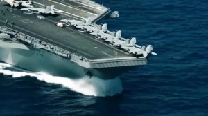 Unleashing the USS Gerald R. Ford Aircraft Carrier's Mighty Power Amidst Treacherous Seas