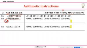 ADD ADC  Assembly Instructions ARM LPC 1768 CORTEX M3 instructions