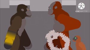 Godzilla x Kong: the new empire - Final battle part 1 (stick animation)