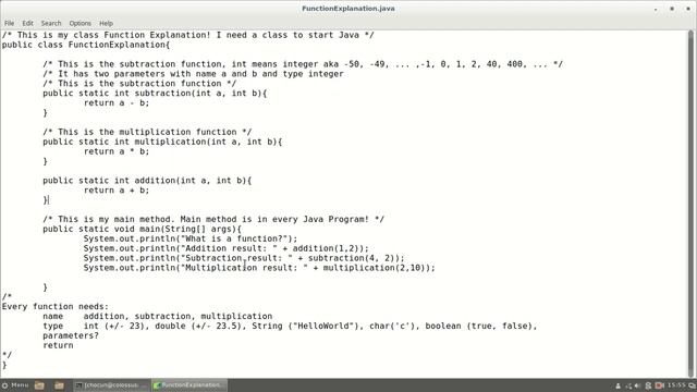 Java Function Simple Example смотреть онлайн