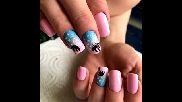 Ногти с одуванчиками ? ИДЕИ МАНИКЮРА ? ДИЗАЙН НОГТЕЙ ??? смотреть онлайн