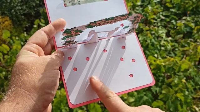 Свадебная всплывающая объёмная 3D открытка - подарочный конверт для денег купить.
