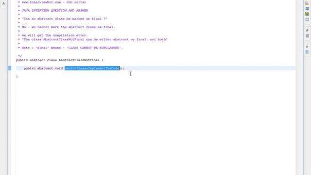 Can an abstract class be marked as final Java Interview Question смотреть онлайн