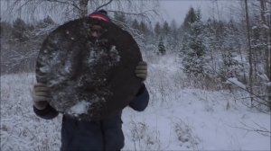 СТАЛИНСКАЯ ДЕРЕВНЯ-РЕЧКА 1952 ГОДА! УЖД - МЕТАЛЛОКОП ПО ПЕРВОМУ СНЕГУ