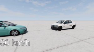 DACIA LOGAN vs RENAULT MEGANE! 150 Km/H CRASH TEST! - BeamNg Drive