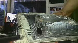 Работа установленного корректора фары в корпус фары Toyota Corona Premio от Toyota Caldina