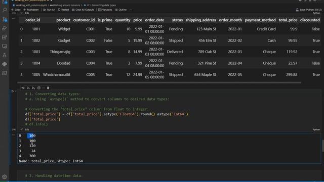 [06] Python Pandas Tutorial : Data Cleaning - Working with columns of Pandas Data Frame - Part5