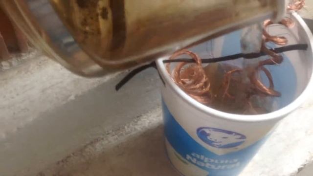 Nanocoating first trial samples.Cooper wire (used) смотреть онлайн