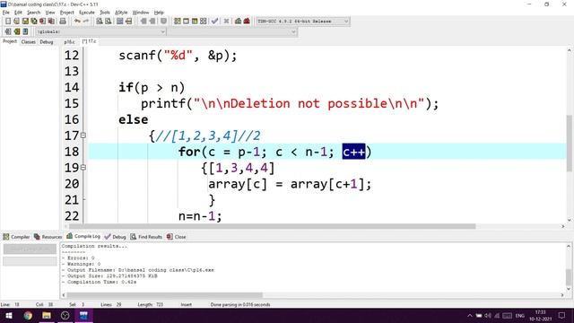Learn about delete element from array in c language . C programming Bansal coding class p17. смотреть онлайн
