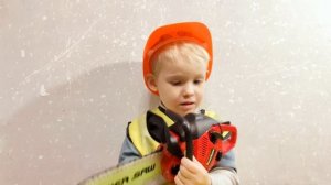 Детская бензопила saw I Обзор игрушки электропила Stihl I Строительный набор для детей распаковка.