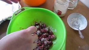 Бисквитный пирог с вишней № 205 Быстро и вкусно!!!