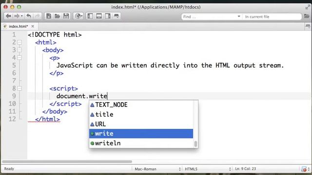 javaScript Day1 - How To - document.write